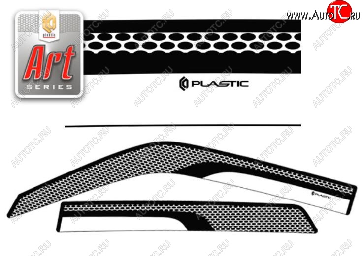 2 159 р. Дефлектора окон CA-Plastic  Nissan Juke  1 YF15 (2010-2020) дорестайлинг, рестайлинг (Серия Art черная)  с доставкой в г. Вологда