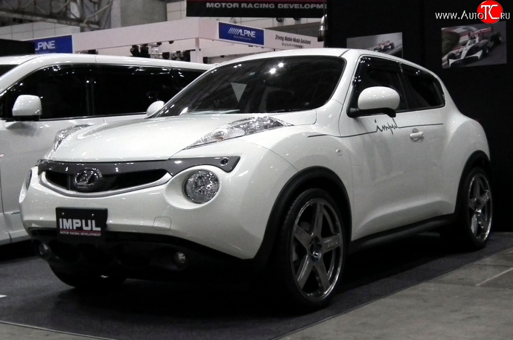 5 249 р. Решётка радиатора Impul Nissan Juke 1 YF15 дорестайлинг (2010-2014) (Неокрашенная)  с доставкой в г. Вологда