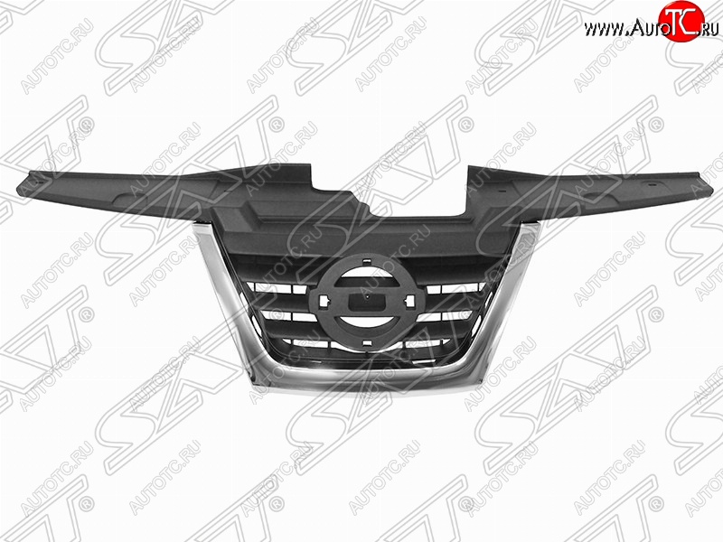 7 499 р. Решетка радиатора (хром/ центр. часть) SAT Nissan Juke 1 YF15 дорестайлинг (2010-2014) (Неокрашенная)  с доставкой в г. Вологда