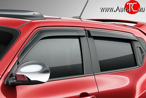 1 849 р. Комплект дефлекторов окон SkyLine Nissan Juke 1 YF15 дорестайлинг (2010-2014)  с доставкой в г. Вологда