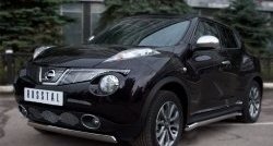 9 449 р. Защита переднего бампера (Ø75x42 мм, нержавейка, 4х4) Russtal Nissan Juke 1 YF15 дорестайлинг (2010-2014)  с доставкой в г. Вологда. Увеличить фотографию 4