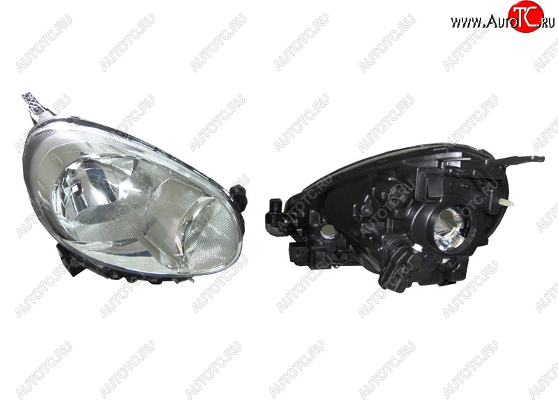 2 899 р. Правая фара SAT Nissan Micra K13 5 дв. дорестайлинг (2010-2013)  с доставкой в г. Вологда