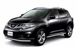 6 899 р. Одинарная защита переднего бампера диаметром 63 мм Petroil Tuning Nissan Murano 2 Z51 дорестайлинг (2008-2011)  с доставкой в г. Вологда. Увеличить фотографию 2