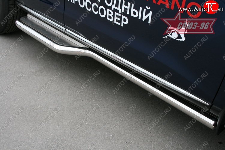 16 424 р. Защита порогов с листом (под задние двери) Souz-96 (d60). Nissan Murano 2 Z51 рестайлинг (2010-2016)  с доставкой в г. Вологда