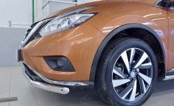 16 849 р. Защита переднего бампера (Ø63 мм, нержавейка) SLITKOFF Nissan Murano 3 Z52 дорестайлинг (2015-2022)  с доставкой в г. Вологда. Увеличить фотографию 3