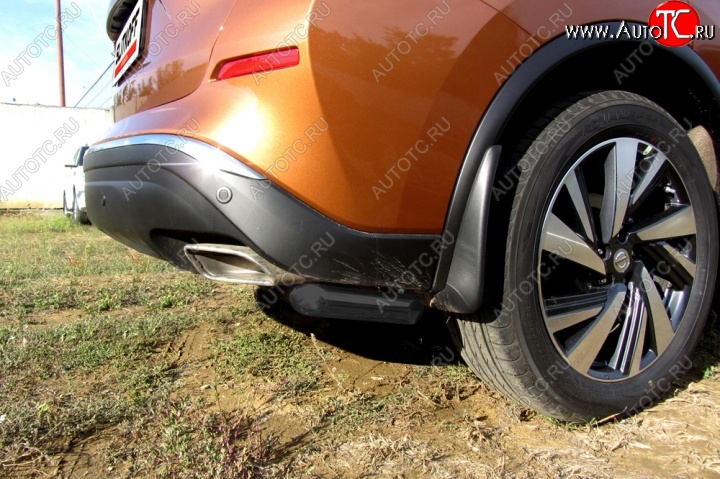 4 999 р. Уголки d57 Nissan Murano 3 Z52 дорестайлинг (2015-2022) (Цвет: серебристый)  с доставкой в г. Вологда