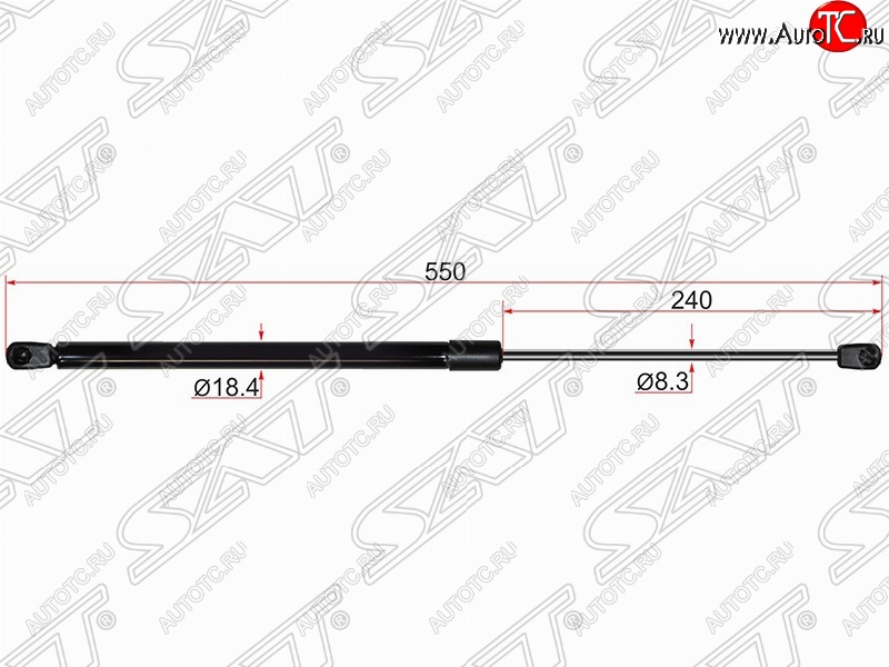 649 р. Газовый упор крышки багажника SAT Nissan Murano 1 Z50 (2002-2009)  с доставкой в г. Вологда