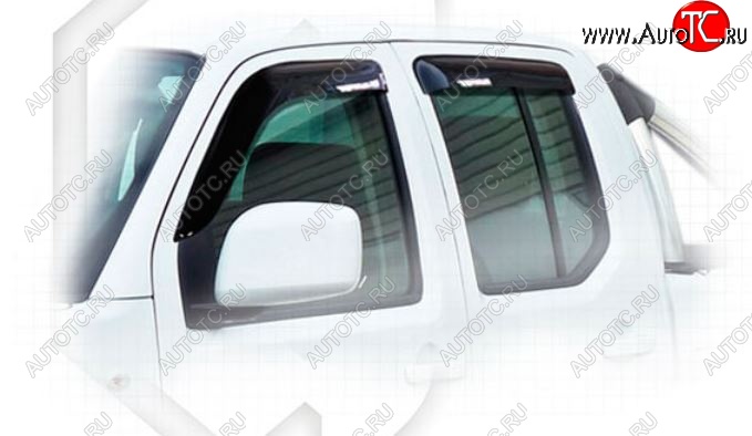 1 899 р. Дефлектора окон CA-Plastic  Nissan Navara  2 D40 (2004-2010) дорестайлинг (Classic полупрозрачный)  с доставкой в г. Вологда