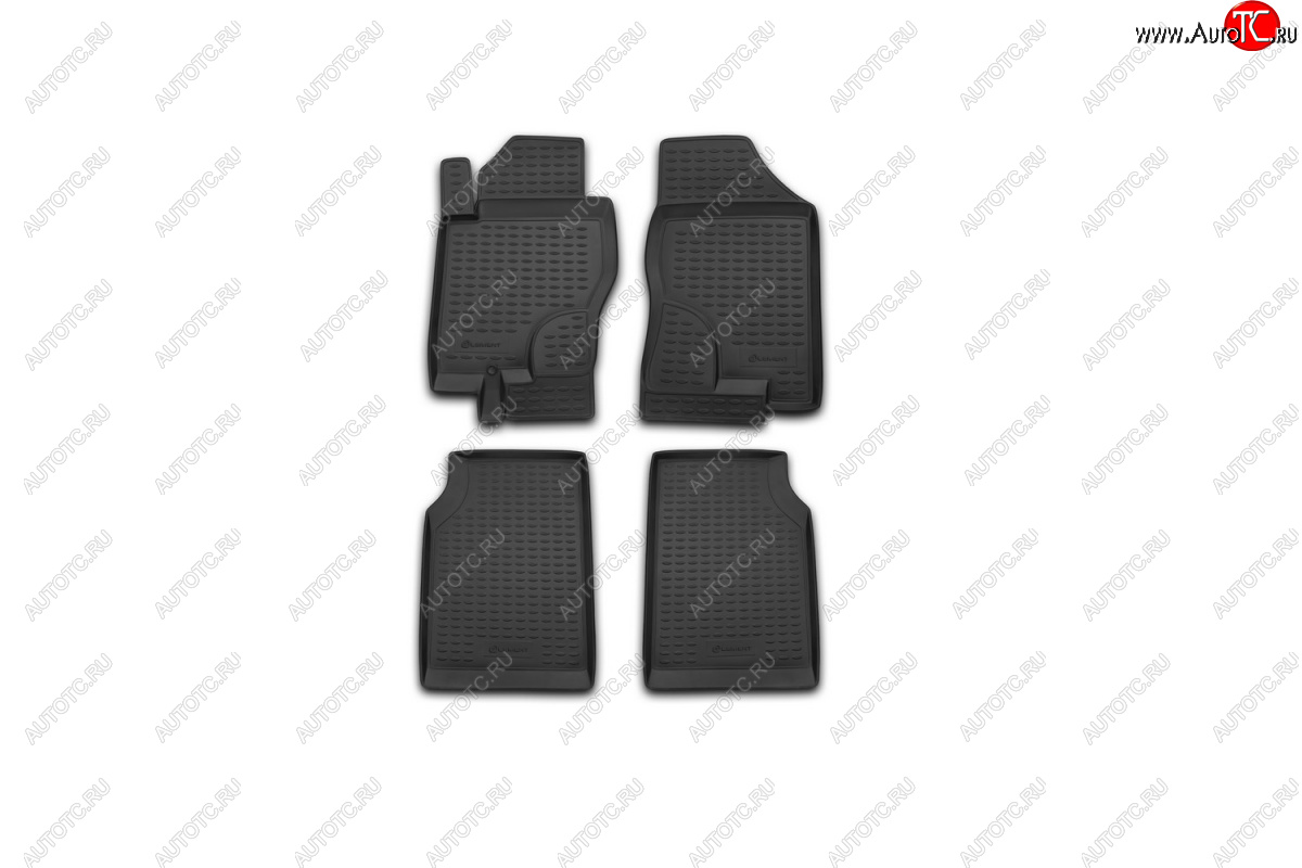 2 899 р. Комплект 3D ковриков салона Element (полиуретан) МКПП Nissan Navara 2 D40 дорестайлинг (2004-2010) (Черные)  с доставкой в г. Вологда