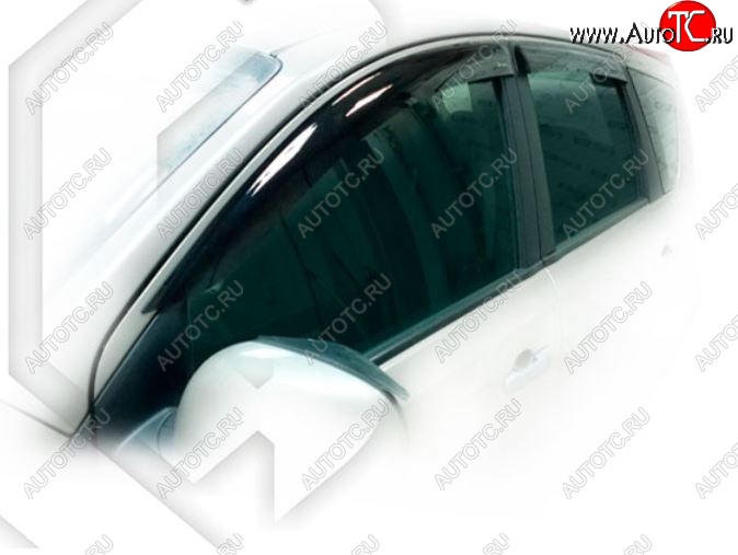 1 999 р. Дефлектора окон (правый руль) CA-Plastic  Nissan Note  1 (2008-2013) E11 рестайлинг (Classic полупрозрачный, Без хром.молдинга)  с доставкой в г. Вологда