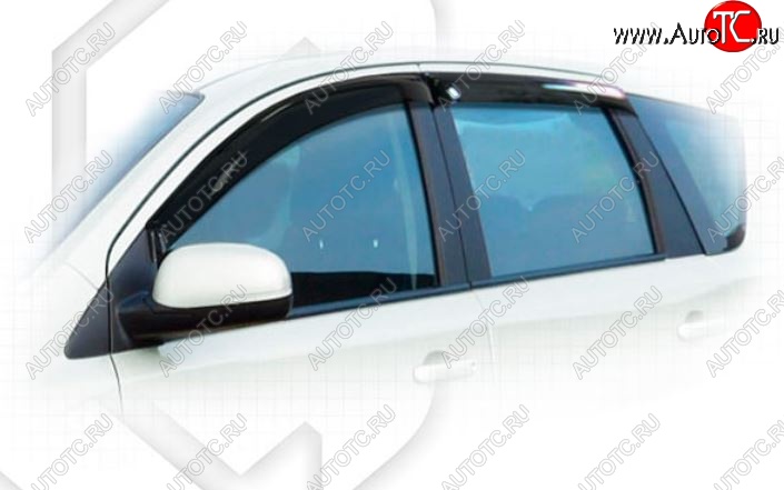 1 999 р. Дефлектора окон (левый руль) CA-Plastic  Nissan Note  1 (2008-2013) E11 рестайлинг (Classic полупрозрачный)  с доставкой в г. Вологда