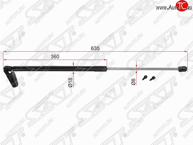999 р. Правый упор крышки багажника (газовый) SAT Nissan Note 2 E12 дорестайлинг (2012-2016)  с доставкой в г. Вологда