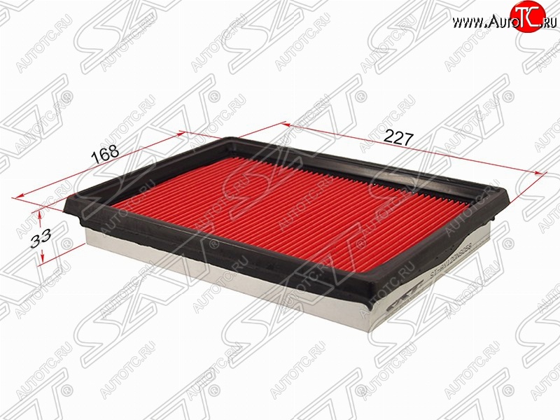 238 р. Фильтр воздушный двигателя SAT (227х168х33 mm)  Nissan Note  2 (2012-2020) E12 дорестайлинг, E12 рестайлинг  с доставкой в г. Вологда