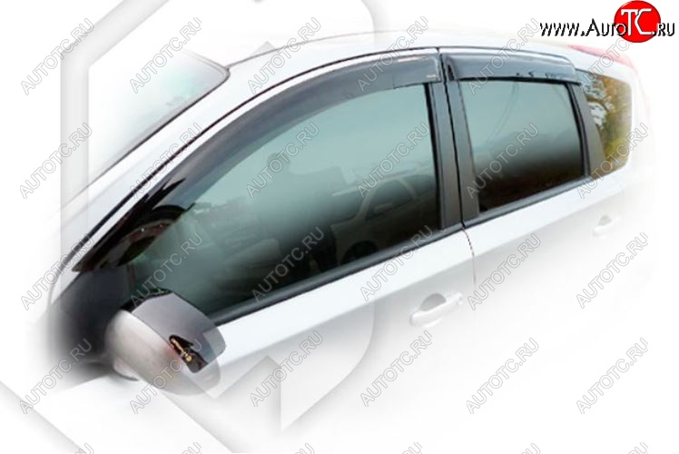 1 999 р. Дефлектора окон (правый руль) CA-Plastic  Nissan Note  1 (2004-2008) E11 дорестайлинг (Classic полупрозрачный, Без хром.молдинга)  с доставкой в г. Вологда