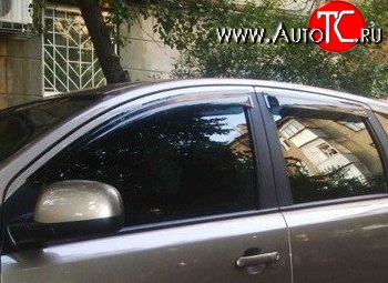 999 р. Комплект дефлекторов окон (ветровиков) 4 шт. (рестайлинг) Russtal Nissan Note 1 E11 дорестайлинг (2004-2008)  с доставкой в г. Вологда