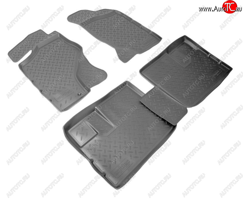 2 599 р. Комплект ковриков в салон Norplast Unidec Nissan NP300 (2008-2013) (Цвет: черный)  с доставкой в г. Вологда