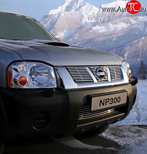 4 229 р. Декоративные вставки решетки радиатора Novline Nissan NP300 (2008-2013)  с доставкой в г. Вологда