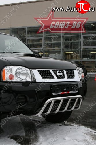 10 169 р. Защита переднего бампера нижняя Souz-96 - Акула Nissan NP300 (2008-2013)  с доставкой в г. Вологда