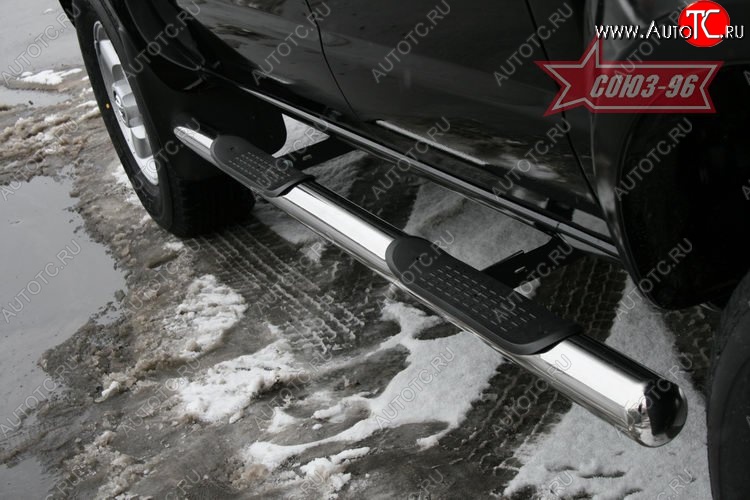 14 354 р. Защита порогов с проступью Souz-96 (d76) Nissan NP300 (2008-2013)  с доставкой в г. Вологда