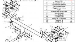 7 749 р. Фаркоп Лидер Плюс Nissan NP300 (2008-2013) (Без электропакета)  с доставкой в г. Вологда. Увеличить фотографию 2