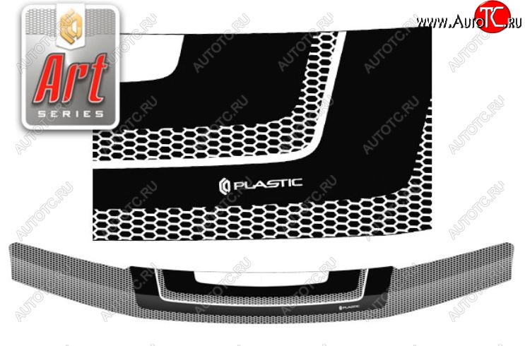 2 199 р. Дефлектор капота CA-Plastiс  Nissan Pathfinder  R51 (2004-2007) дорестайлинг (Серия Art графит)  с доставкой в г. Вологда