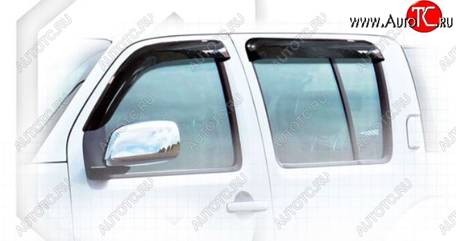 2 199 р. Дефлектора окон CA-Plastiс Nissan Pathfinder R51 дорестайлинг (2004-2007) (Classic полупрозрачный, Без хром.молдинга)  с доставкой в г. Вологда