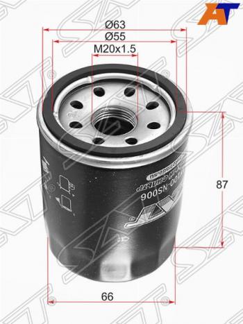 Масляный фильтр (VK#, VQ30DE,VG33E,TB#, VH41DE) SAT Nissan Pathfinder R51 дорестайлинг (2004-2007)