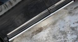 70 999 р. Защита порогов из круглой трубы диаметром 63 мм Russtal Nissan Pathfinder R52 дорестайлинг (2012-2017) (Защита порогов с со скосами на торцах (вариант 1))  с доставкой в г. Вологда. Увеличить фотографию 5