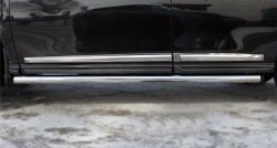 70 999 р. Защита порогов из круглой трубы диаметром 63 мм Russtal Nissan Pathfinder R52 дорестайлинг (2012-2017) (Защита порогов с со скосами на торцах (вариант 1))  с доставкой в г. Вологда. Увеличить фотографию 9