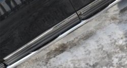 83 999 р. Защита порогов с пластиковыми вставками для ног из круглой трубы диаметром 76 мм Russtal Nissan Pathfinder R52 дорестайлинг (2012-2017) (Защита порогов с со скосами на торцах (вариант 1))  с доставкой в г. Вологда. Увеличить фотографию 8