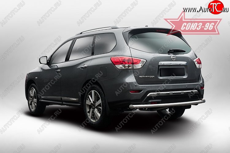 14 264 р. Задняя защита бампера с диаметром трубы 60мм Souz-96 Nissan Pathfinder R52 дорестайлинг (2012-2017)  с доставкой в г. Вологда