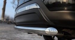 12 649 р. Защита заднего бампера (Ø63 мм, нержавейка) SLITKOFF Nissan Pathfinder R52 дорестайлинг (2012-2017)  с доставкой в г. Вологда. Увеличить фотографию 3