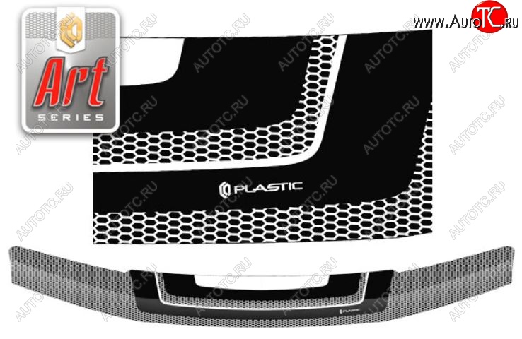 2 199 р. Дефлектор капота CA-Plastiс  Nissan Pathfinder  R51 (2009-2014) рестайлинг (Серия Art белая)  с доставкой в г. Вологда