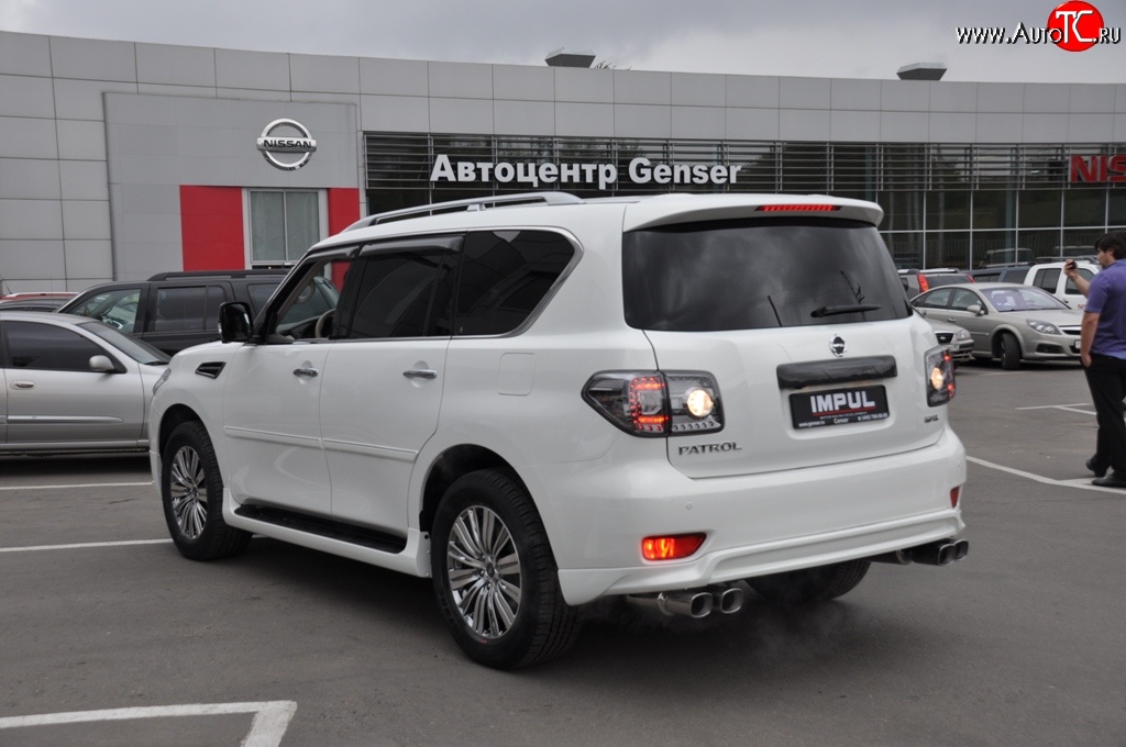 43 999 р. Накладка на задний бампер Impul Nissan Patrol 6 Y62 дорестайлинг (2010-2014) (Неокрашенная)  с доставкой в г. Вологда