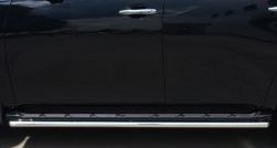 14 999 р. Защита порогов из круглой трубы диаметром 42 мм (рестайлинг) SLITKOFF Nissan Patrol 6 Y62 дорестайлинг (2010-2014)  с доставкой в г. Вологда. Увеличить фотографию 2