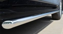 14 999 р. Защита порогов из круглой трубы диаметром 42 мм (рестайлинг) SLITKOFF Nissan Patrol 6 Y62 дорестайлинг (2010-2014)  с доставкой в г. Вологда. Увеличить фотографию 4