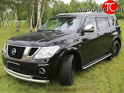 34 149 р. Накладки на колёсные арки Safary Nissan Patrol 6 Y62 дорестайлинг (2010-2014) (Неокрашенные)  с доставкой в г. Вологда
