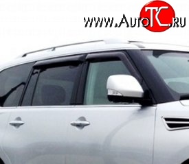 1 449 р. Комплект дефлекторов окон SkyLine Nissan Patrol 6 Y62 дорестайлинг (2010-2014)  с доставкой в г. Вологда
