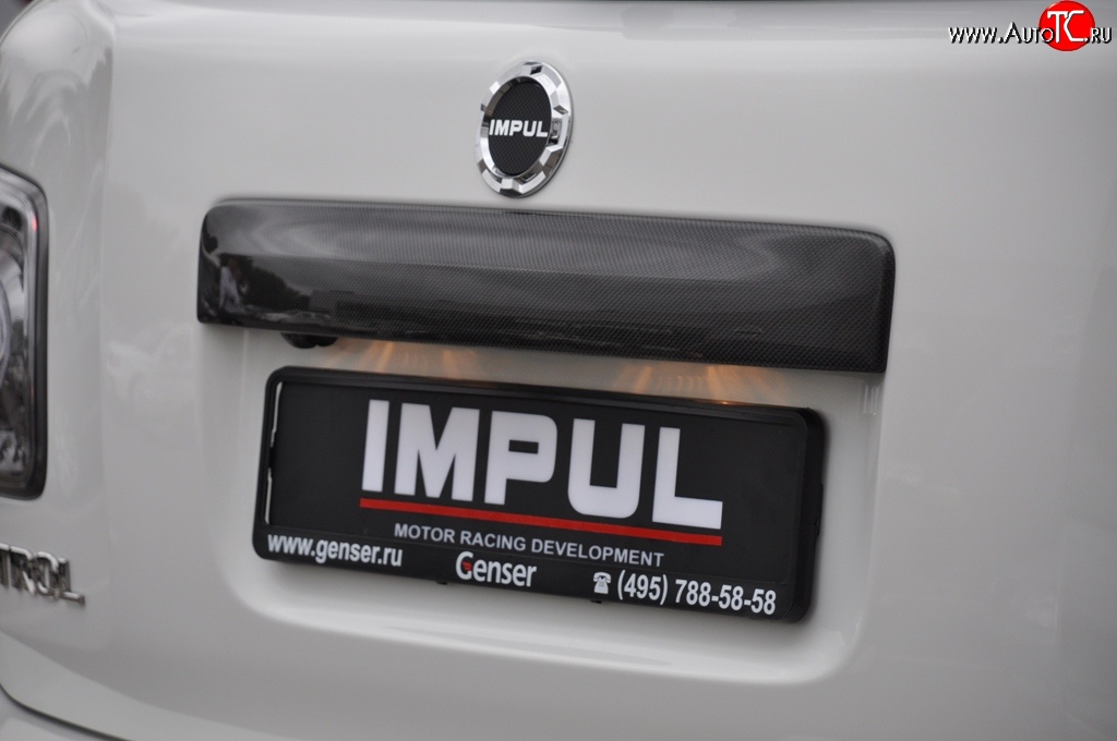 20 499 р. Накладка на заднюю дверь автомобиля Impul Nissan Patrol 6 Y62 дорестайлинг (2010-2014)  с доставкой в г. Вологда