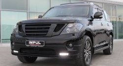 64 549 р. Накладка на передний бампер Impul Nissan Patrol 6 Y62 дорестайлинг (2010-2014) (Неокрашенная)  с доставкой в г. Вологда. Увеличить фотографию 2