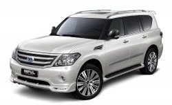 38 499 р. Решётка радиатора Impul V2 Nissan Patrol 6 Y62 дорестайлинг (2010-2014) (Неокрашенная)  с доставкой в г. Вологда. Увеличить фотографию 9
