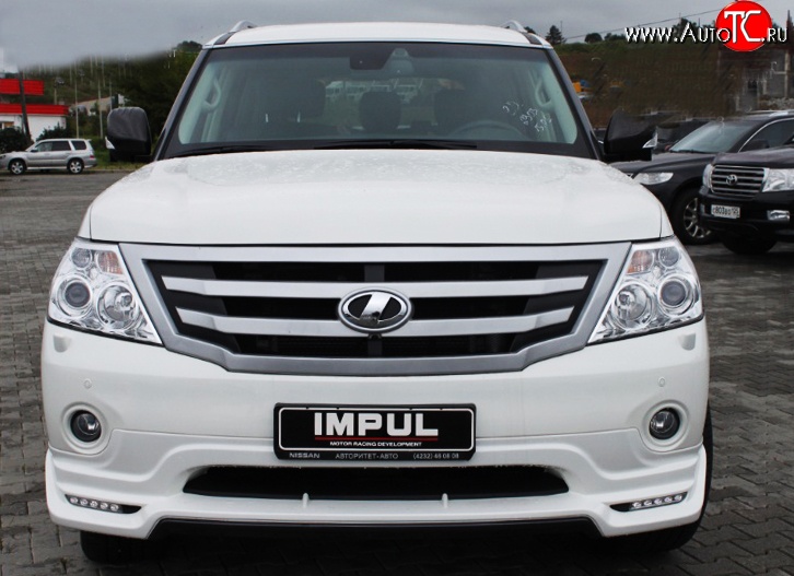 38 499 р. Решётка радиатора Impul V2 Nissan Patrol 6 Y62 дорестайлинг (2010-2014) (Неокрашенная)  с доставкой в г. Вологда