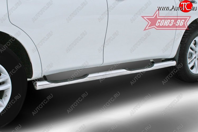 23 894 р. Защита порогов с проступью Souz-96 (d76) Nissan Patrol 6 Y62 дорестайлинг (2010-2014)  с доставкой в г. Вологда