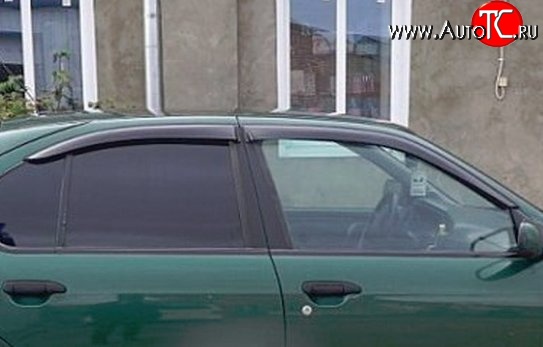 1 059 р. Комплект дефлекторов окон (ветровиков) 4 шт. Russtal Nissan Primera седан P11 дорестайлинг (1995-2000)  с доставкой в г. Вологда