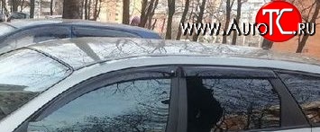 1 059 р. Комплект дефлекторов окон (ветровиков) 4 шт. Russtal Nissan Primera 3 седан P12 (2001-2008)  с доставкой в г. Вологда