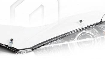 2 399 р. Дефлектор капота CA-Plastiс  Nissan Qashqai  1 (2007-2010) дорестайлинг (серия Classic прозрачный, Без надписи)  с доставкой в г. Вологда. Увеличить фотографию 2