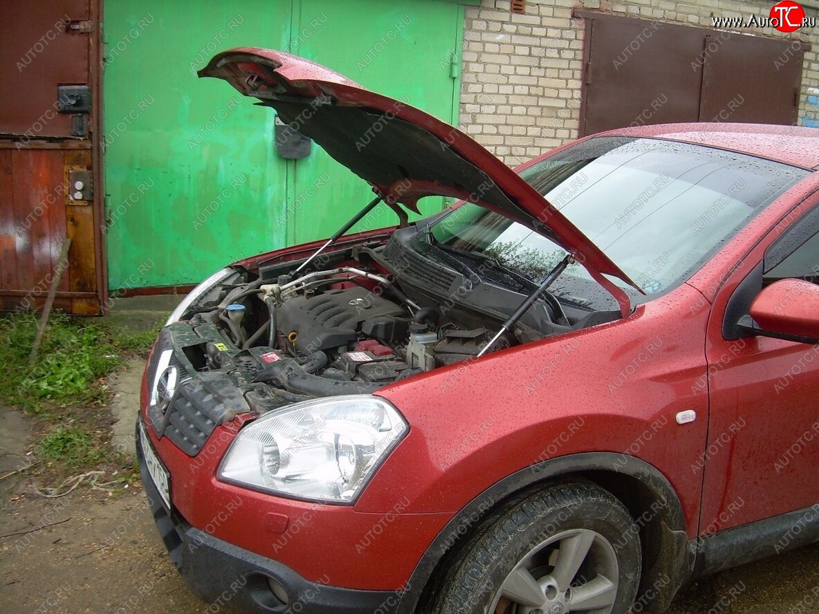 2 049 р. Упоры капота Russtal Nissan Qashqai 1 J10 рестайлинг (2010-2013)  с доставкой в г. Вологда