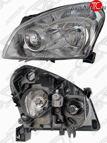 5 299 р. Левая фара передняя SAT (с электрокорректором) Nissan Qashqai 1 дорестайлинг (2007-2010)  с доставкой в г. Вологда