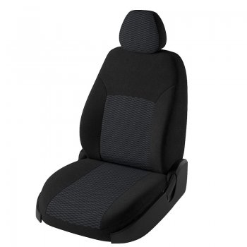 Чехлы для сидений (J10) Lord Autofashion Дублин (жаккард) Nissan Qashqai 1 дорестайлинг (2007-2010) (Черный, вставка Прямоугольник чёрный)