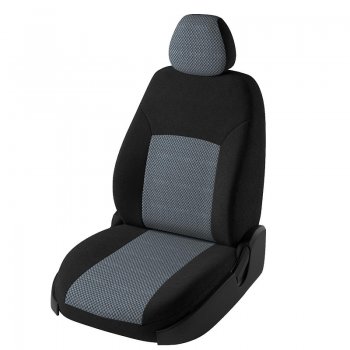 Чехлы для сидений (J10) Lord Autofashion Дублин (жаккард) Nissan Qashqai 1 J10 рестайлинг (2010-2013) (Черный, вставка Стежок серый)